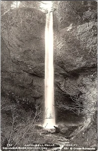 RPPC Postcard Columbia River Highway Latourell Falls Oregon - Picture 1 of 2