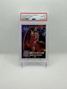 2024-25 Bowman cromo U-Emanuel afilado #23 refractor de lava púrpura (RC) (PSA 10) - Imagen 1 de 2