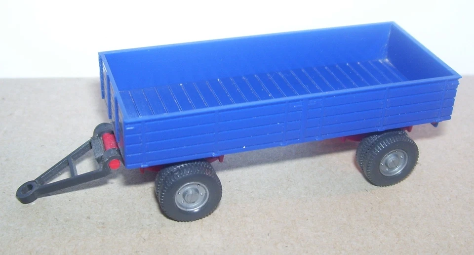 WIKING HO 1/87 Rimorchio Agricolo Blu Scuro Vuoto - Immagine 1 di 1