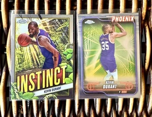 2024-25 topps chrome KEVIN DURANT base + INSTINCT insert Phoenix Suns $1 ship ! - Picture 1 of 2