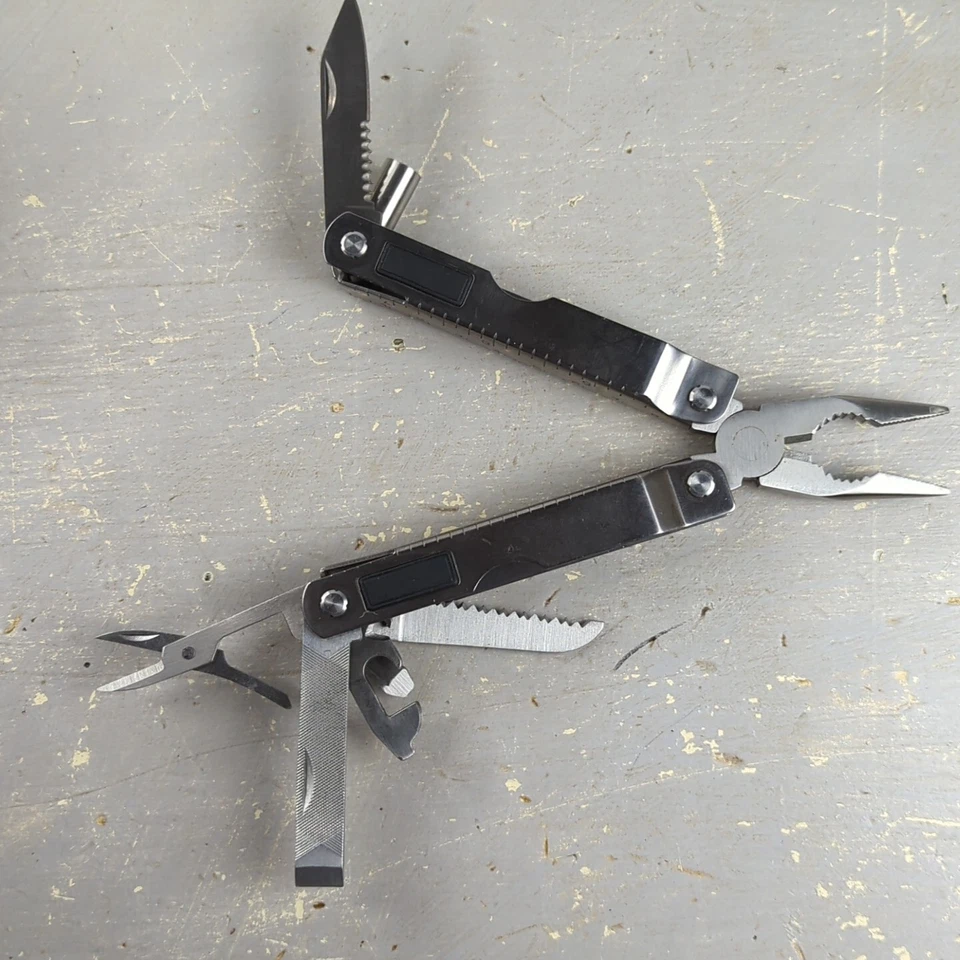 Eddie Bauer Silver Multi-Tool With Grey & Black Sheath Multi Bit Screwdriver  - Image 1 of 4