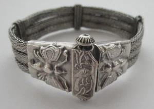 Vintage 800 Silver Cuff Bracelet, Probably made in India - Picture 1 of 5