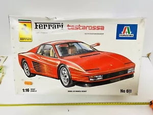 FERRARI TESTAROSSA KIT DI MONTAGGIO ITALERI 1:16 COD 611 RARE!!! - Foto 1 di 3