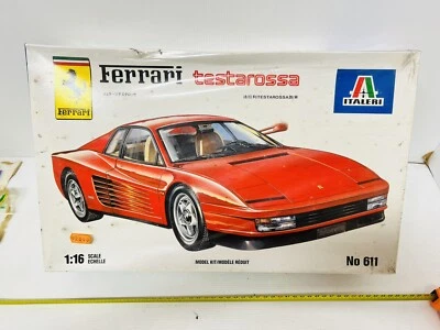 FERRARI TESTAROSSA KIT DI MONTAGGIO ITALERI 1:16 COD 611 RARE!!! - Immagine 1 di 3