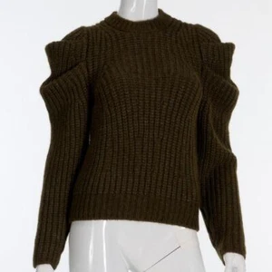 Ulla Johnson Baby Alpaca Wool Olive Green Pull Over Sweater Vintage Sz P - Picture 1 of 5