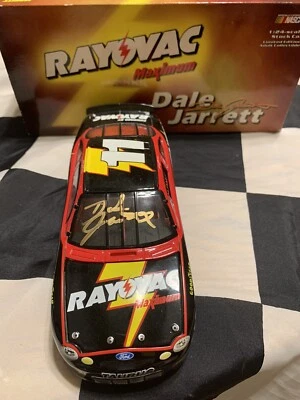 1999 Dale Jarrett #11 Gold Autographed Rayovac Ford Taurus Action 1/24 - Image 1 of 4