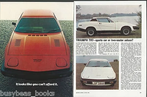 1976 TRIUMPH TR7 advertisement + article, from British magazine, Leyland - Picture 1 of 1