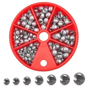 Split Shot Fishing Weights Kit 4.23oz/box Round Split Shot Fishing Sinkers Re... - Picture 1 of 7