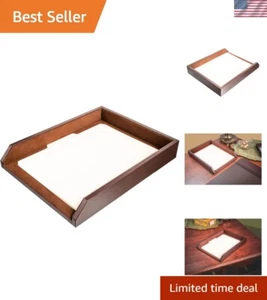 Leather Desktop Tray Luxury Letter Holder & Paper Organizer for Desk, 13.75 x... - Picture 1 of 10