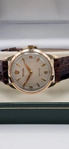 Rolex Precision Vintage 1950's 9ct Gold Mechanical Gents Watch on New Strap. - Picture 1 of 14