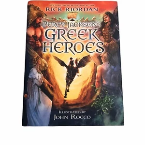 PERCY JACKSON'S GREEK HEROES Hardcover Rick Riordan Illustrated J Rocco Large - Picture 1 of 7