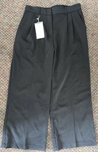 Funyyzo Women's High Rise Trousers Black Flare Wide Leg Dress Pants XL (B17)NWT - Picture 1 of 4