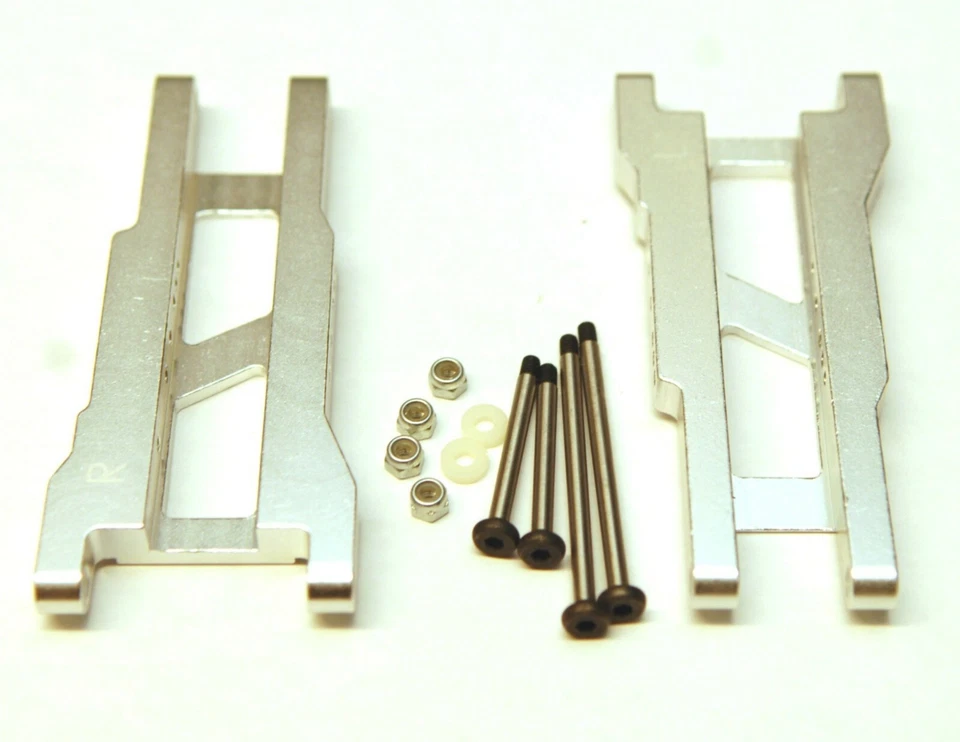 STRC ST3655XS TRAXXAS 2WD STAMPEDE RUSTLER SILVER ALUMINUM Rear SUSPENSION ARMS - Image 1 of 1