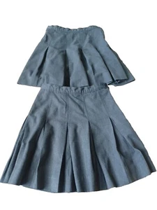 Becky Thatcher Elderwear Gray Uniform Skirt Adjustable Pocket 6.5 School 2p - Picture 1 of 13