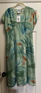 Neu mit Etikett Y2K Vintage TESS Kleid Damen 100 % reine Seide Kleid V-Ausschnitt Gr. 10 - Bild 1 von 15