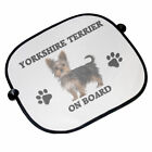 Yorkshire Terrier On Board Car Sun Shades - 45cm x 36cm - Brand New