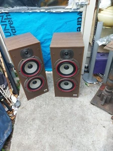 vintage Bowers & Wilkins B & W DM220 3-way Floor front Speakers. - Picture 1 of 11