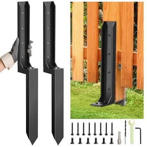 2 Pcs Fence Post Repair Kit Heavy Duty Fence Post Anchor Ground Stakes for Re... - Picture 1 of 6