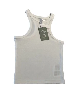 DIVIDED H&M Basic, Size US Small, White Tank Top - Image 1 of 4