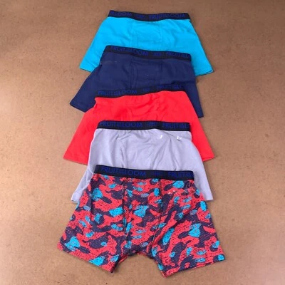 Fruit of the Loom 男孩尺寸小号多色透气平角内裤 5 包 全新 — 第 1/4 张图片