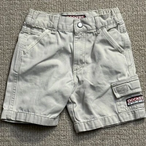 Dockers Sport Khaki Shorts Cargo Pockets Adjustable Waist Kids Size 2T - Picture 1 of 3