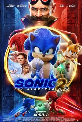 Sonic The Hedgehog 2 - original DS movie poster - 27x40 D/S 2022