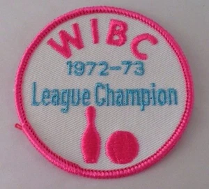 Retro Unused 1972 1973 WIBC League Champion Womens Bowling Jacket Shirt Patch - Picture 1 of 1