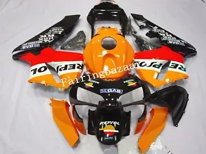 Kit de carenado de plástico de inyección ABS naranja negro apto para CBR600RR 2003 04 REPSOL - Imagen 1 de 5
