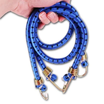Heavy Duty BUNGEE CORDS Elasticated Straps Tie Down Rope Cord Cable Metal Hooks - Image 1 of 2
