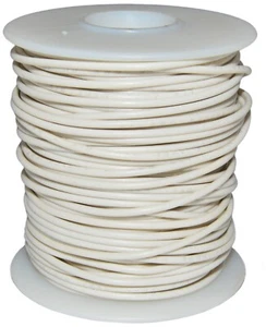 100 Fuß weiß 22 Stärke solider Anschlussdraht, verzinntes Kupfer, PVC-Isolierung - Bild 1 von 2