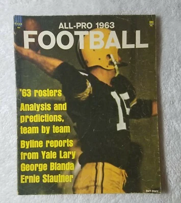 Vintage🏈1963 -ALL PRO Football GREEN BAY Packers -BART STARR- AFL NFL Preview! - Image 1 of 4