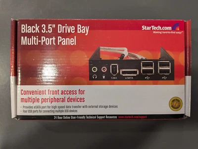 StarTech 3.5" Drive Bay Multi-port Panel - Audio, USB 2 (x4), eSATA, 1394 - Image 1 of 4
