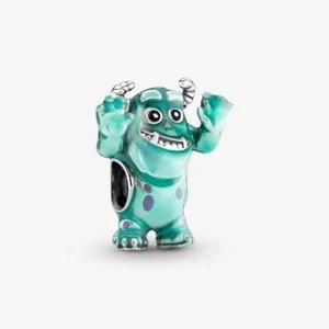 Anhänger Pandora Pixar Sulley 792031C01 Charm Monsters & Co Politur Türkis - Bild 1 von 2
