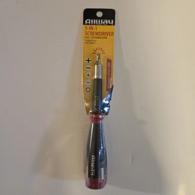Allway 5-in-1 Insulated Screwdriver Tool Shock Proof 2000V Electrician Safe - Image 1 of 4