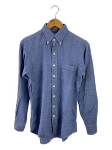 Drake's Men's Blue Check Cotton Shirt Size 15 – Classic Button-Up, Gently Used - Picture 1 of 5