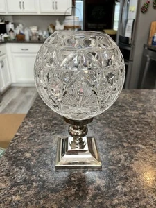 Waterford Crystal Times Square 2000 Star Of Hope 2 Pcs Hurricane Candle Holder - Picture 1 of 8