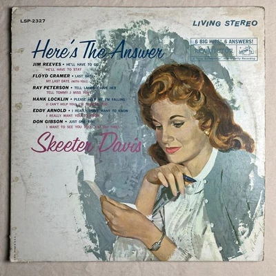 SKEETER DAVIS Here's The Answer 1961 Vinyl LP RCA LSP-2327 - G+ - Image 1 of 4