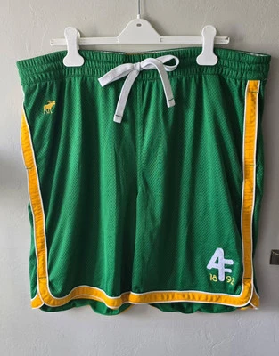Pantalones Cortos Atléticos Abercrombie And Fitch Verde Amarillo De Colección Y2k Foto 1 de 4