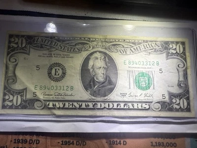 Vintage Series 1969 C $20 Dollar Bill Federal Reserve Note Richmond Virginia - Image 1 of 3