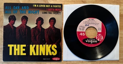 45 7" FRENCH EP THE KINKS ALL DAY AND ALL OF THE NIGHT - Image 1 of 2