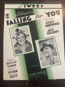 M 1933 Spartiti Film FALLING FOR YOU 'Sweep' - Foto 1 di 2