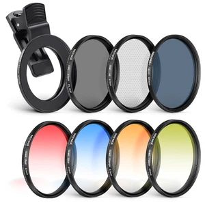 NEEWER NW SERIES BD 67mm ND+CPL+FX Filter Set for iPhone/Samsung - w/Phone Clamp - Picture 1 of 8