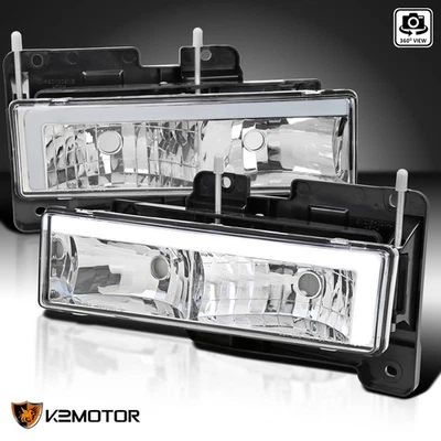 Fits 1988-1998 Chevy GMC C10 C/K 1500 2500 3500 Truck LED Tube Headlights Lamps Foto 1 de 4