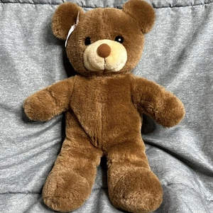 Vintage Dakin 1985 Light Chocolate Brown Teddy Bear Made In Korea Pink Ear Bow - Picture 1 of 7