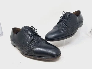 Zapato de Vestir Mezlan Para Hombres Cancún Negro Tejido Cuero Puntera Oxford Talla 14 - Imagen 1 de 9