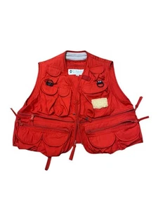 80S Columbia Fishing Vest M Red - Picture 1 of 3