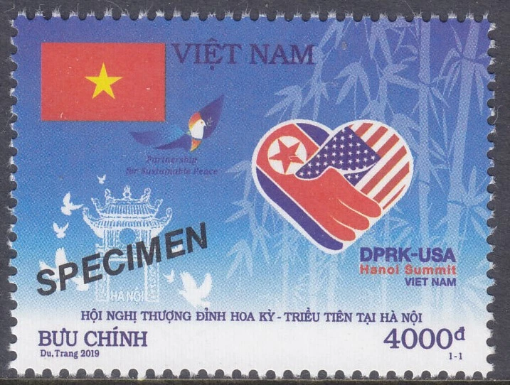 Vietnam 2019 Espécimen Sobreimpreso (1104) Corea - Cumbre de Estados Unidos Foto 1 de 1