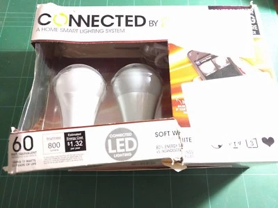 TCP Connected Smart LED Light Bulb Starter Kit Gateway Plus 2 Bulbs A19 LCG2LD11 - Image 1 of 2