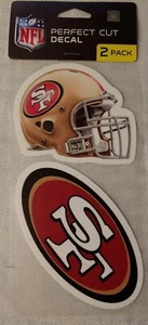 SAN FRANCISCO 49ERS 4"X4 DIE CUT DECAL 2-PACK CAR HOME BRAND NEW SAN FRAN NINERS - Picture 1 of 3