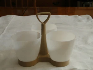 Tupperware 757 - 758 Servizio da toeletta a 3 ciotole beige e bianco - Foto 1 di 3